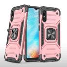 For Samsung Galaxy A10e Magnetic Armor Shockproof TPU + PC Case with Metal Ring Holder(Rose Gold) - 1