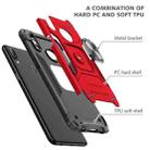 For Samsung Galaxy A10s Magnetic Armor Shockproof TPU + PC Case with Metal Ring Holder(Red) - 2