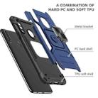 For Samsung Galaxy A20s Magnetic Armor Shockproof TPU + PC Case with Metal Ring Holder(Blue) - 2