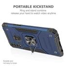 For Samsung Galaxy A20s Magnetic Armor Shockproof TPU + PC Case with Metal Ring Holder(Blue) - 3
