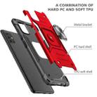 For Samsung Galaxy A51 Magnetic Armor Shockproof TPU + PC Case with Metal Ring Holder(Red) - 2
