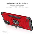 For Samsung Galaxy A51 Magnetic Armor Shockproof TPU + PC Case with Metal Ring Holder(Red) - 3