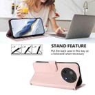 For Coolpad C16 Embossed Heart Cat Leather Phone Case with Hand Strap(Pink) - 3