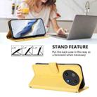 For Coolpad C16 Embossed Heart Cat Leather Phone Case with Hand Strap(Yellow) - 3