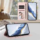 For Cubot A30 Embossed Heart Cat Leather Phone Case with Hand Strap(Pink) - 3