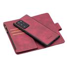 For Samsung Galaxy Note20 Ultra Skin Feel Detachable Magnetic Zipper Horizontal Flip PU Leather Case with Multi-Card Slots & Holder & Wallet & Photo Frame & Lanyard(Red) - 2