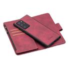 For Samsung Galaxy Note20 Ultra Skin Feel Detachable Magnetic Zipper Horizontal Flip PU Leather Case with Multi-Card Slots & Holder & Wallet & Photo Frame & Lanyard(Red) - 2