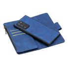 For Samsung Galaxy Note20 Ultra Skin Feel Detachable Magnetic Zipper Horizontal Flip PU Leather Case with Multi-Card Slots & Holder & Wallet & Photo Frame & Lanyard(Blue) - 3