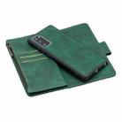 For Samsung Galaxy Note20 Skin Feel Detachable Magnetic Zipper Horizontal Flip PU Leather Case with Multi-Card Slots & Holder & Wallet & Photo Frame & Lanyard(Green) - 3