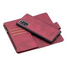 For Samsung Galaxy Note20 Skin Feel Detachable Magnetic Zipper Horizontal Flip PU Leather Case with Multi-Card Slots & Holder & Wallet & Photo Frame & Lanyard(Red) - 3