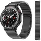 For  Amazfit T-Rex 3 One Beads Side Detachable Stainless Steel Watch Band(Grey) - 1