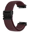 For  Amazfit T-Rex 2 Parachute Snap Buckle Braided Watch Band(Dark Purple) - 1