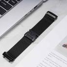 For  Amazfit T-Rex 2 Parachute Snap Buckle Milanese Stainless Steel Watch Band(Black) - 1