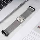 For Amazfit T-Rex Pro Parachute Snap Buckle Milanese Stainless Steel Watch Band(Silver) - 1