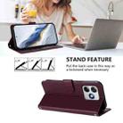 For Ulefone Note 18 Ultra / 18 Pro Embossed Heart Cat Leather Phone Case with Hand Strap(Dark Purple) - 3