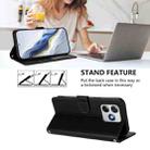 For Ulefone Note 18 Ultra / 18 Pro Embossed Heart Cat Leather Phone Case with Hand Strap(Black) - 3