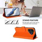 For Ulefone Note 19 Embossed Heart Cat Leather Phone Case with Hand Strap(Orange) - 3