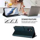 For Umidigi Bison X20 Embossed Heart Cat Leather Phone Case with Hand Strap(Dark Green) - 3