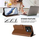 For Umidigi G9 5G / Note 9 5G Embossed Heart Cat Leather Phone Case with Hand Strap(Brown) - 3