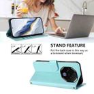 For Umidigi G100 Pro Embossed Heart Cat Leather Phone Case with Hand Strap(Mint Green) - 3