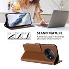 For Redmi A3 4G / A3x / Xiaomi Poco C61 Embossed Heart Cat Leather Phone Case with Hand Strap(Brown) - 3