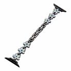 For Apple Watch 38 / 40 / 41 / S10 42mm xDfind Sun Petal Metal Watch Band(Black) - 1