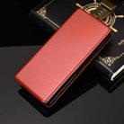 For Samsung Galaxy Z Fold2 5G Carbon Fiber Texture Horizontal Flip TPU + PC + PU Leather Case with Card Slot(Brown) - 2