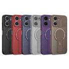 For OPPO A5x 4G / 5G Carbon Fiber Texture MagSafe Phone Case with Holder(Grey) - 2