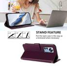 For Xiaomi 12 Pro / 12S Pro Embossed Heart Cat Leather Phone Case with Hand Strap(Dark Purple) - 3