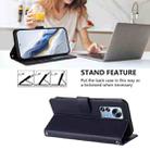For Xiaomi 12 Pro / 12S Pro Embossed Heart Cat Leather Phone Case with Hand Strap(Blue) - 3
