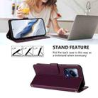 For Xiaomi 13 Lite 5G / Civi 2 Embossed Heart Cat Leather Phone Case with Hand Strap(Dark Purple) - 3