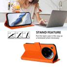 For Xiaomi 15 Ultra Embossed Heart Cat Leather Phone Case with Hand Strap(Orange) - 3