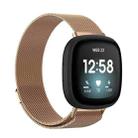 For Fitbit Versa 3 / Fitbit Sense Magnetic Milano Watch Band, Size:Large Size(Rose Gold) - 1