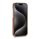 For iPhone 17 Pro Denior A23 Retro Flower Texture Magnetic Holder Electroplating Genuine Leather Phone Case(Red) - 3