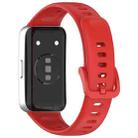 For Huawei Band 8 / 8 NFC Colorful Buckle Silicone Watch Band with 3D Curved Film(Red) - 3