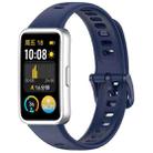 For Huawei Band 8 / 8 NFC Colorful Buckle Silicone Watch Band with 3D Curved Film(Dark Blue) - 2