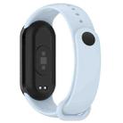 For Xiaomi Smart Band 10 / 10 NFC Solid Color Silicone Watch Band with 3D Curved Film(Light Blue) - 3