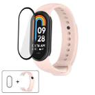 For Xiaomi Smart Band 10 / 10 NFC Solid Color Silicone Watch Band with 3D Curved Film(Pink) - 1
