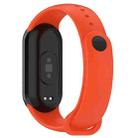 For Xiaomi Smart Band 9 / 9 NFC Solid Color Silicone Watch Band with 3D Curved Film(Orange) - 3