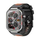 GTS9 1.96 inch TFT Screen Outdoor Rugged Smart Watch 3ATM Waterproof(Dark Grey+Orange) - 1