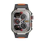 GTS9 1.96 inch TFT Screen Outdoor Rugged Smart Watch 3ATM Waterproof(Dark Grey+Orange) - 2