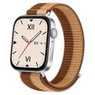 For Huawei Watch Fit 3 Nylon Loop Hook and Loop Fastener Watch Band with 3D Curved Film(Brown Light Coffee) - 2