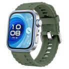 For Huawei Watch Fit 4 Pro Solid Color Silicone Watch Band with 3D Curved Film(Spruce Green) - 2