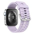 For Huawei Watch Fit 4 Solid Color Silicone Watch Band with 3D Curved Film(Purple) - 3
