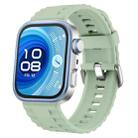 For Huawei Watch Fit 4 Solid Color Silicone Watch Band with 3D Curved Film(Green) - 2