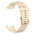18mm For Garmin Vivoactive 5 / Venu / Forerunner 165 xDfind Rose Gold Buckle Silicone Sport Watch Band(Beige) - 1