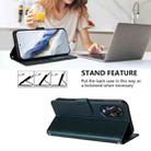 For OPPO A78 4G Global Embossed Heart Cat Leather Phone Case with Hand Strap(Dark Green) - 3