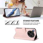 For OPPO Find X8s+ 5G Embossed Heart Cat Leather Phone Case with Hand Strap(Pink) - 3