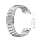 For Fitbit Versa 3 / Fitbit Sense 3-Beads Stainless Steel Watch Band with Disassembly Tools(Silver) - 1