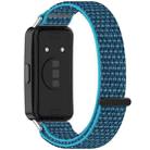For Huawei Band 10 / 10 NFC Nylon Hook and Loop Fastener Watch Band with 3D Curved Film(Navy Blue) - 3